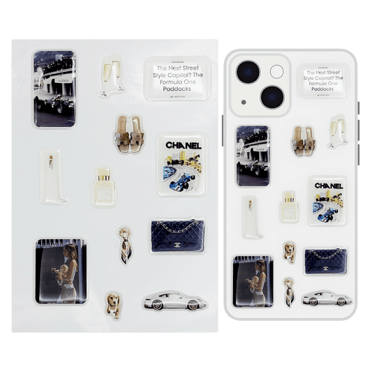 Monaco Formula 1 3D stickers set, car-themed 3d stickers perfect for bike and car decoration