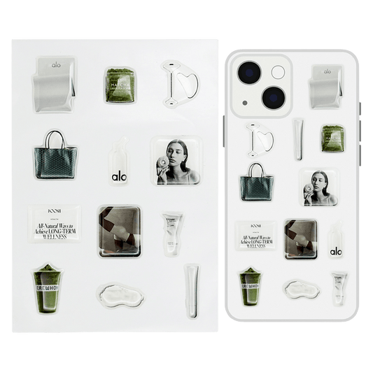 Selfcare 3D stickers set with wellness and motivation theme, aesthetic 3d stickers for planners and journals