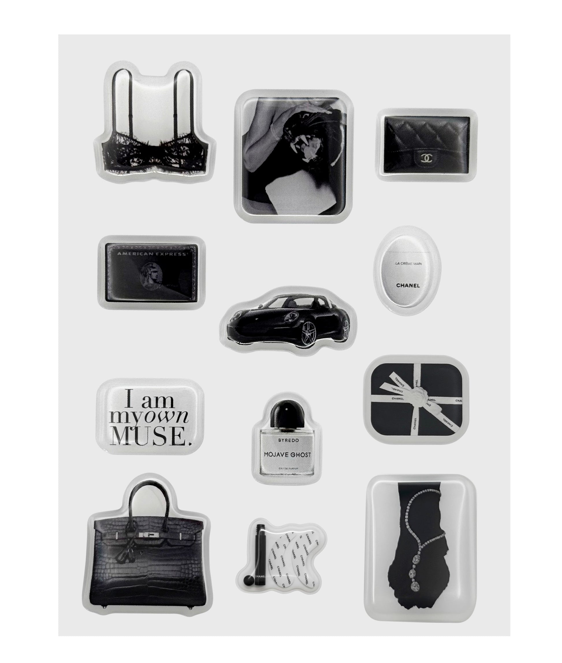 Black Cat Sticker Set