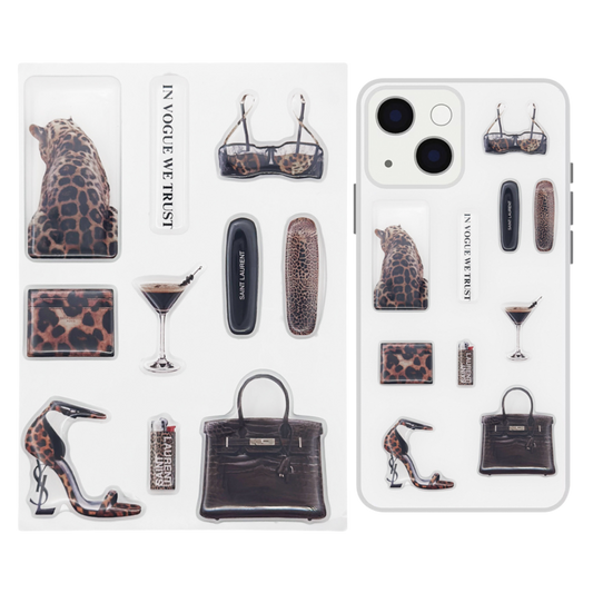 3D Stickers "Leopard Glamour" Set of 10 stickers