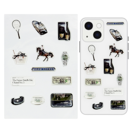 3D Stickers "Old Money" Set of 12 stickers