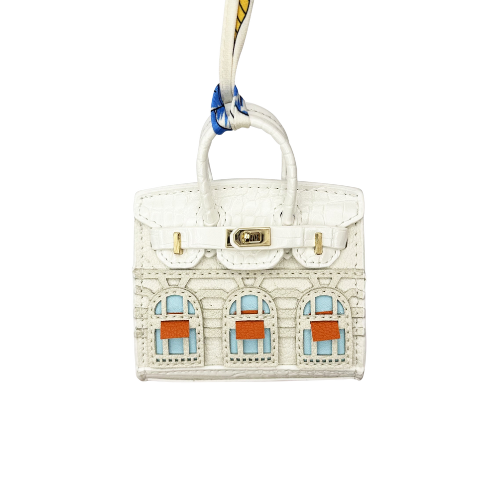 Mini Birkin Faubourg bag charm dupe, stylish accessory for handbag personalization