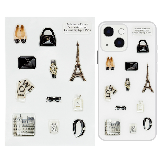 3D Stickers "Parisian Chic" Set of 12 stickers
